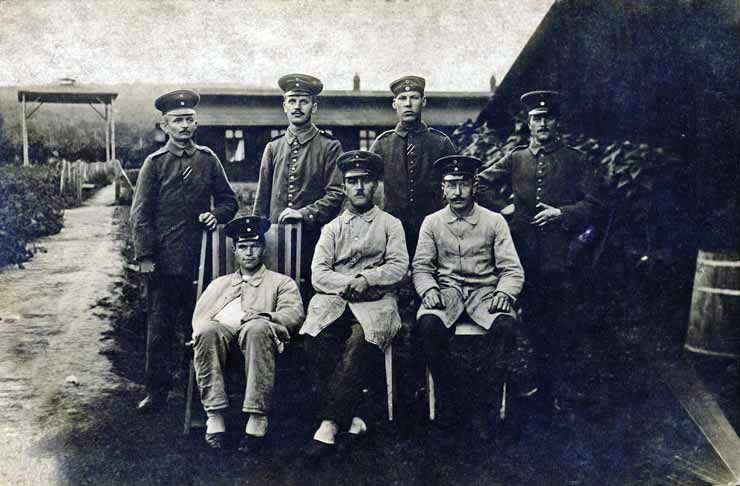 Retuschiertes historisches Foto Lazarett 1. Weltkrieg